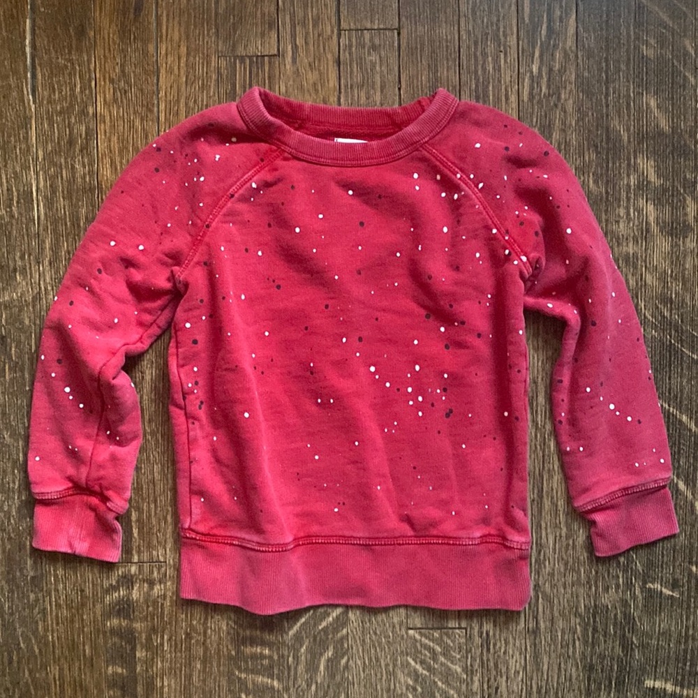 GYMBOREE kids splatter paint sweatshirt XS